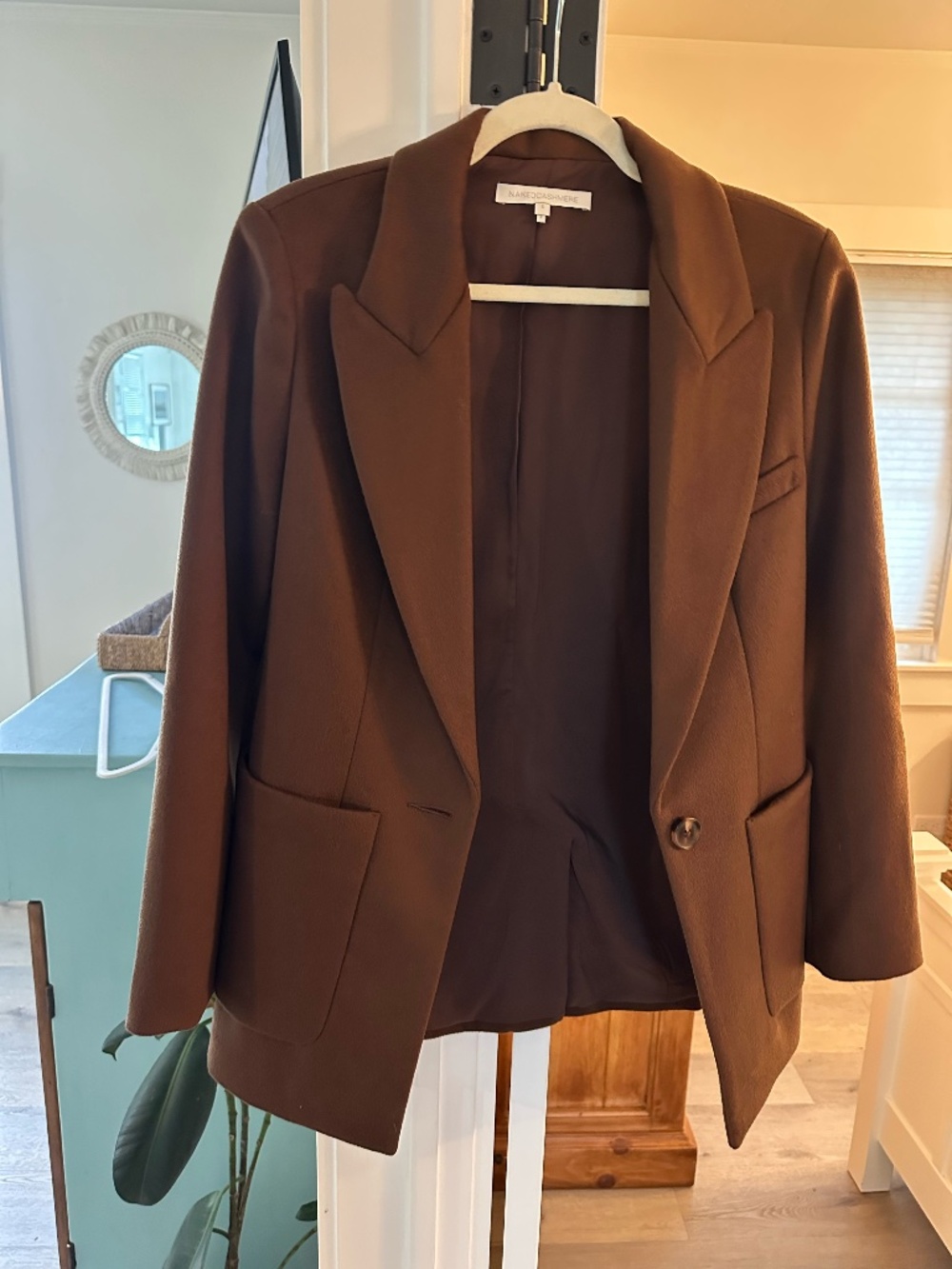 Terracotta Brown Naked Cashmere Blazer